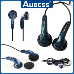 Vido Wired Earphones Soundtrack Stereo Headset Game Headset Bass Noise Headphones High Quality Study Sports Headphone Blue/white
