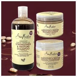 Shea Moisture Shampoo Conditioner and MASQUE Set Jamaican Black Castor Oil Strengthen & Restore Hair Products