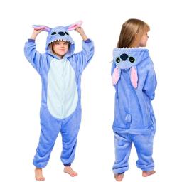 Kigurumi Stitch Cartoon Pajamas Sets Kids Children Animal Onesies Jumpsuit Girls Boys Anime Cosplay Costumes Christmas Halloween