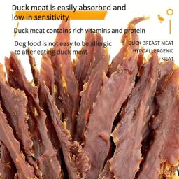 400g (14.1oz) Chicken Jerky And Duck Jerky Dog Treats For Small, Medium, Large Dog, Made With Real Pure Chicken, Duck - Healthy