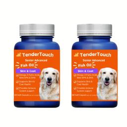 2-Pack(2 x 60 Count) - 120 Capsules - Amazing Omega 3 Fish Oil for Dogs and Cats - Omega 3 for Dogs and Cats Shedding
