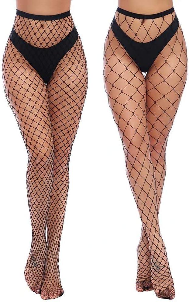 Charmnight Womens High Waist Tights Fishnet Stockings Thigh High Pantyhose