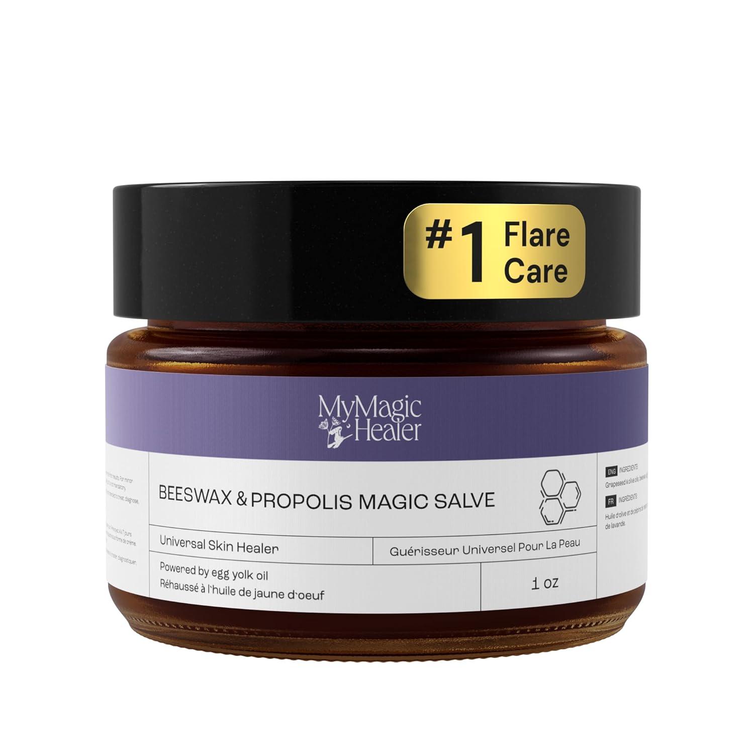 Beeswax & Propolis Magic Salve | Universal Flare Care | For 100+ Skin Issues | Boils | Cysts | Abscesses | Hidradenitis Suppurativa | Eye Stye | For Swollen, Infected, Tender and Painful Skin (1oz)