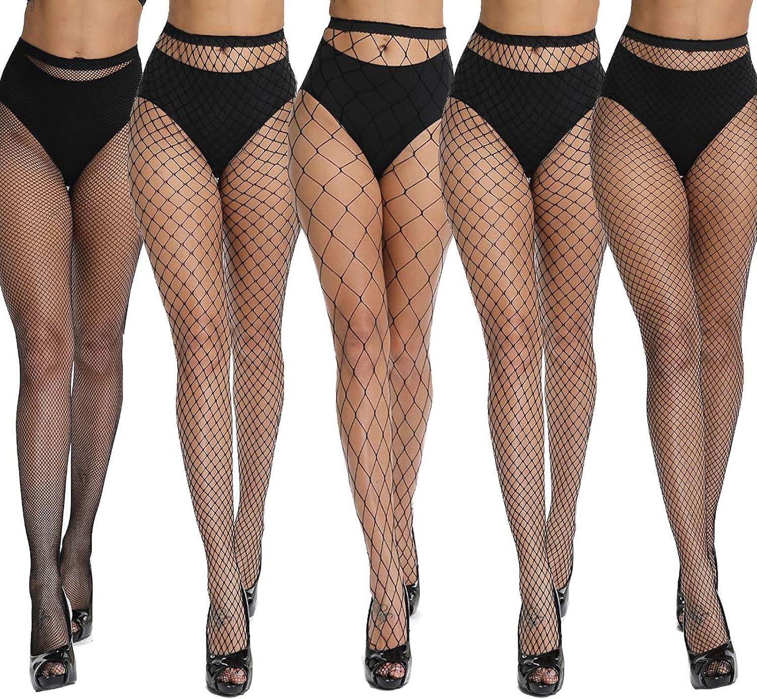 akiido Fishnet Stockings, High Waist Tights for Women, Sparkle Rhinestone Fishnets Party Rhinestone Mesh Stockings Pantyhose